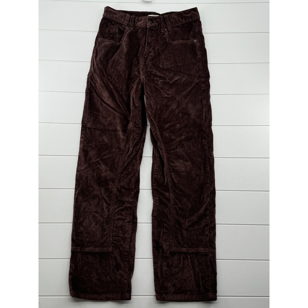 We The Free Free People Brown Corduroy Straight Leg Pants Size 26